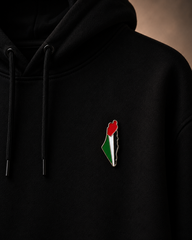 بروش معدني خريطة فلسطين بالعلم للملابس