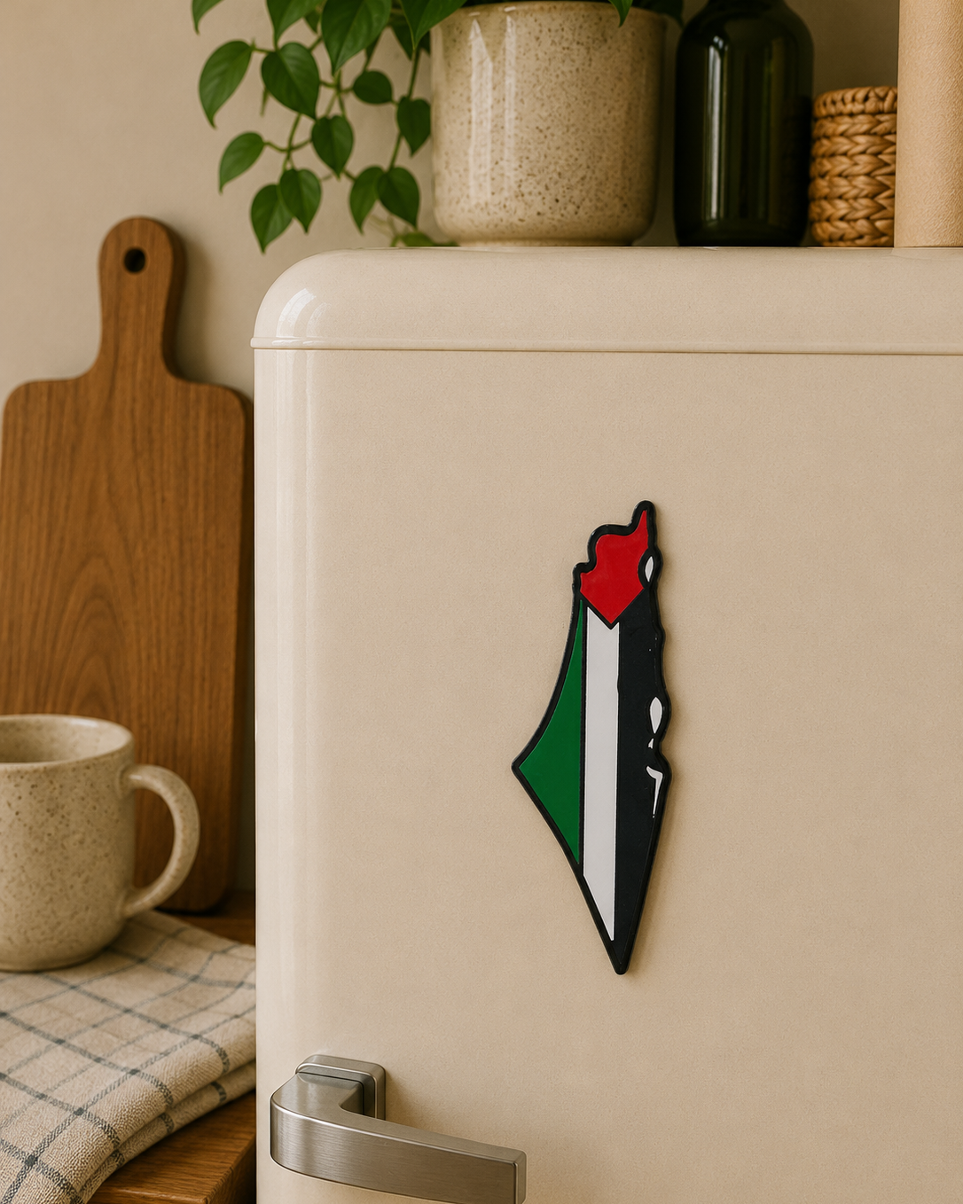 خزف خليلي مغناطيس للثلاجة علم  فلسطين