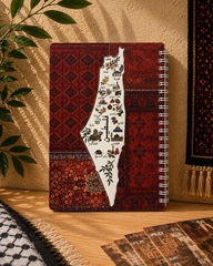 نوت البلاد بتصميم خريطة فلسطين بعدد 80 صفحة