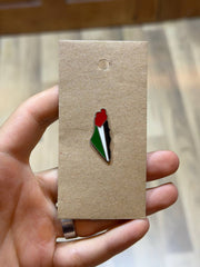 بروش معدني خريطة فلسطين بالعلم للملابس